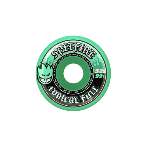 Spitfire F4 Conical Full Wheels Teal 52/99D | Boardparadise.com