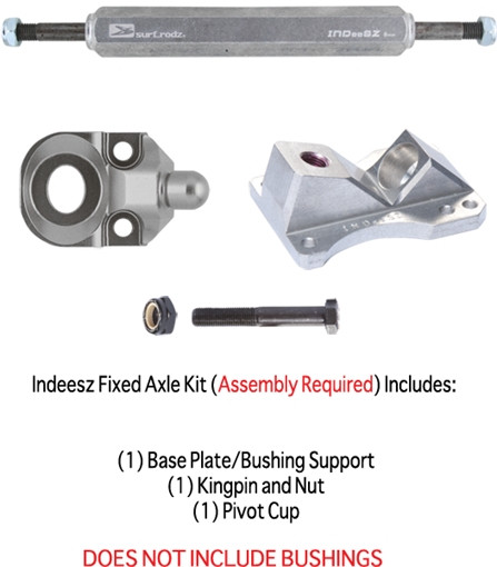 Surf Rodz Tkp 8Mm Fixed Axle 139Mm 45 Raw 1-Trucks Kit Skateboard
