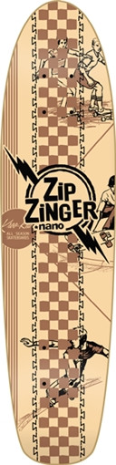 Krooked Zip Zinger Nano 2Cool 4 Skool Skateboard Deck-7.12