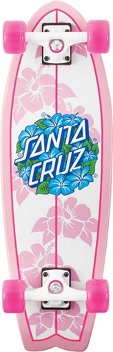 サンタクルーズ マンダラ ハンドクルーザー シャーク 8.8×27.75 ピンク Santa Cruz Hibiscus Shark Pink Skateboard Complete -8.8X 27.7