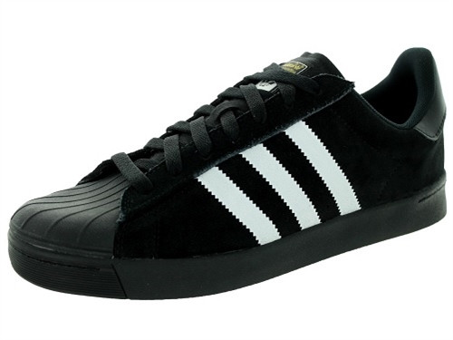 Adidas Superstar Vulc Adv Shell Black White Suede | Boardparadise.com