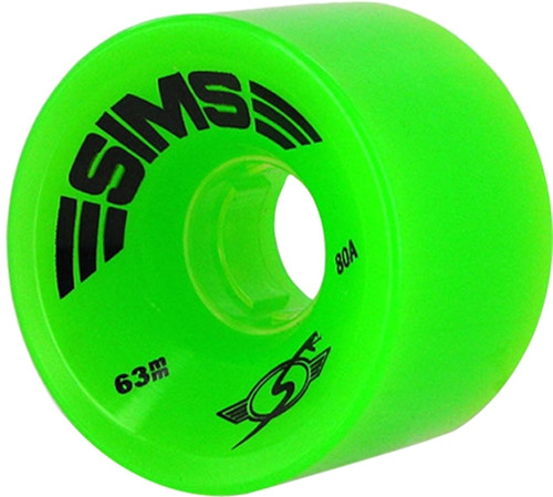 Sims Street Comp. 63Mm 80A-Green Skateboard Wheels