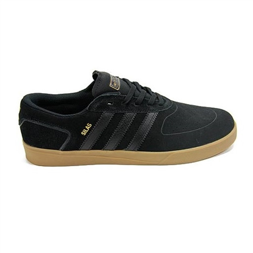 Adidas Silas Vulc Adv Skate Shoes Black Black Gum | Boardparadise.com