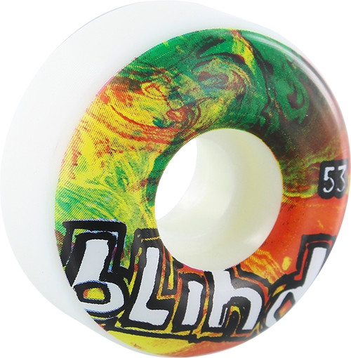 Hack Blund Rasta Blind Trippy Og 53Mm Wht/Rasta Wheels Set | Boardparadise.com