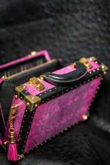 The Pomegranate Ring Lizard Box Clutch