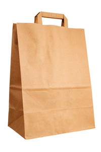 Brown Kraft Flat Handle Bag Brown Kraft Flat Handle Bag