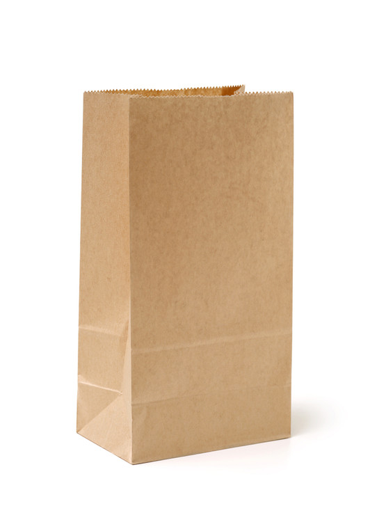 Brown Kraft Paper Bag SOS rectangle bottom