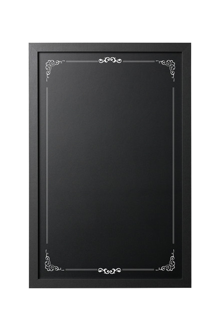 Essentials Border Chalkboard - 600 x 400 mm - Non-Magnetic Surface, Black MDF Frame