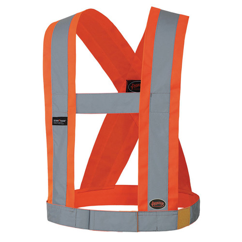 Adjustable Hi-Vis Premium Elastic Safety Sash | Pioneer 5490/5492   Safety Supply Canada