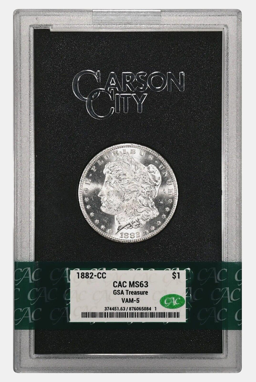 1882-CC Morgan Silver Dollar GSA MS63 CAC VAM-5 Carson City GSA