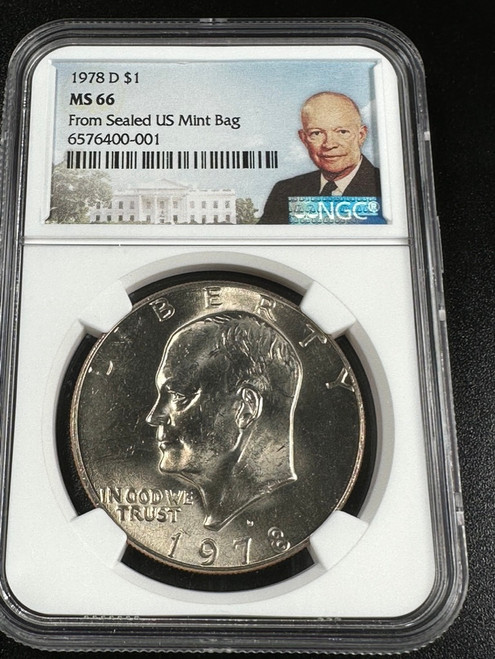 1978-D Eisenhower Dollar in stunning and rare MS66 condition