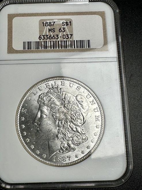 1887 Morgan Silver Dollar NGC MS63 - Brilliant Luster High-Grade Collectible