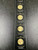 Total of 5 - 2023 1g Gold Maple Leaf Coins with Original Card Serial Numbers - Exquisite Canadian Gold .9999