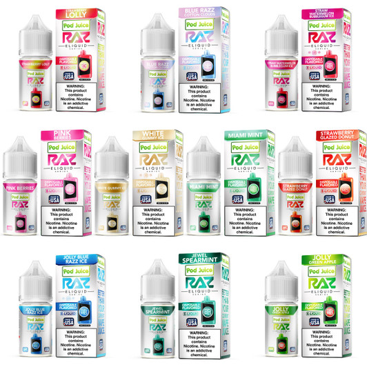 Pod Juice x RAZ Salt Tobacco Free Nicotine E-Juice 30ml