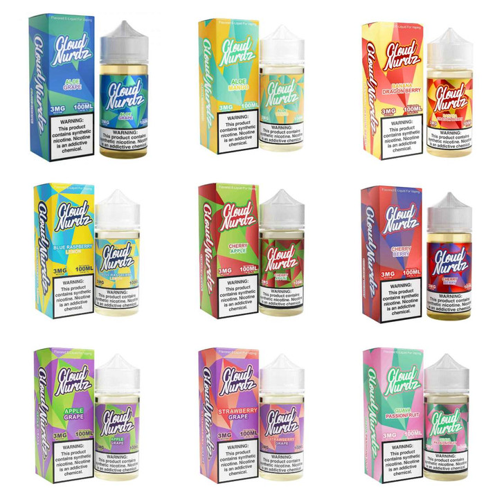 Cloud Nurdz Synthetic Nicotine 100ml E-Juice 3MG