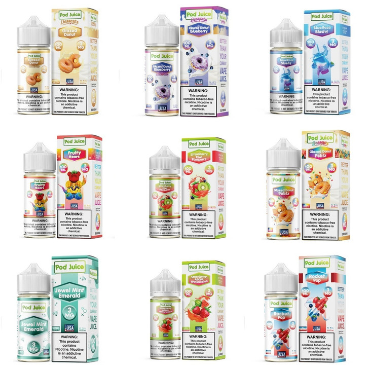 Pod Juice Tobacco Free Nicotine E-Juice 100ml 6MG