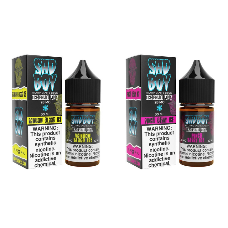 SadBoy Iced FruitLine Synthetic Nicotine 30ml Salt E-Juice 48MG