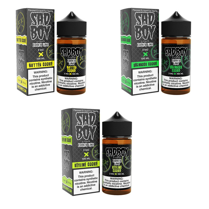 SadBoy CookieLine Synthetic Nicotine 100ml E-Juice 0MG
