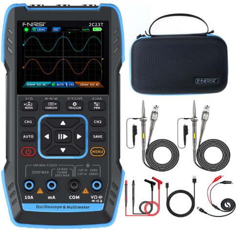 FNIRSI 2C53T 2-Channel Oscilloscope and DDS Signal Generator, 50MHz, 250 MS/s sample rate