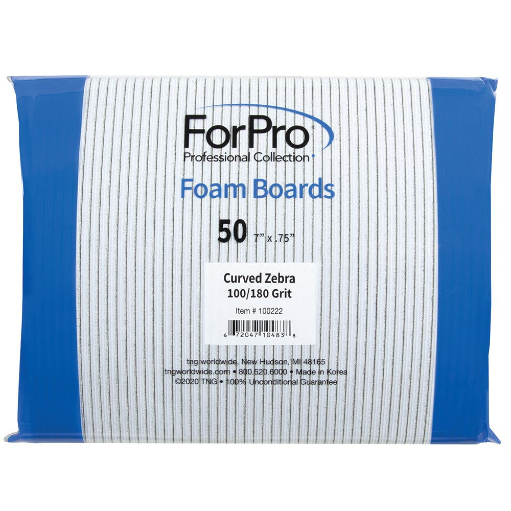 Zebra Curved Foam Board 100/180 grit 50-pk.