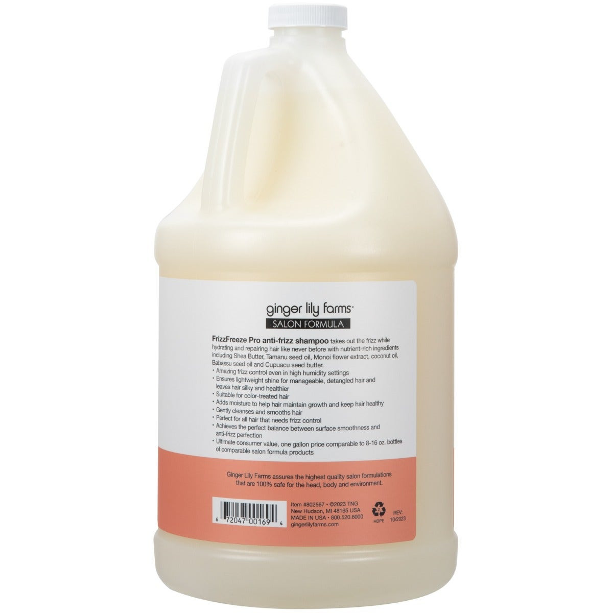 Ginger Lily Farms Salon Formula FrizzFreeze Pro anti-frizz shampoo