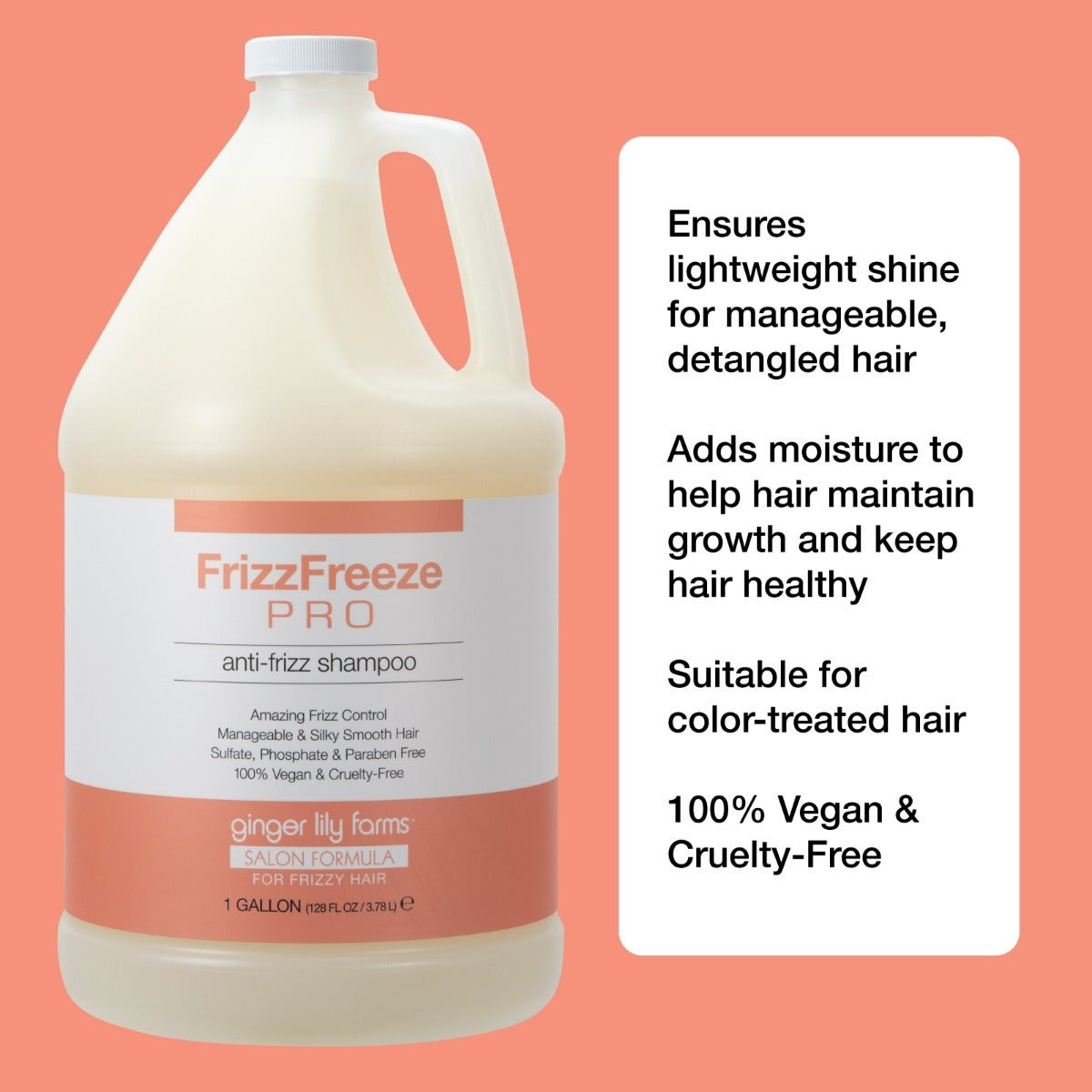 Ginger Lily Farms Salon Formula FrizzFreeze Pro anti-frizz shampoo