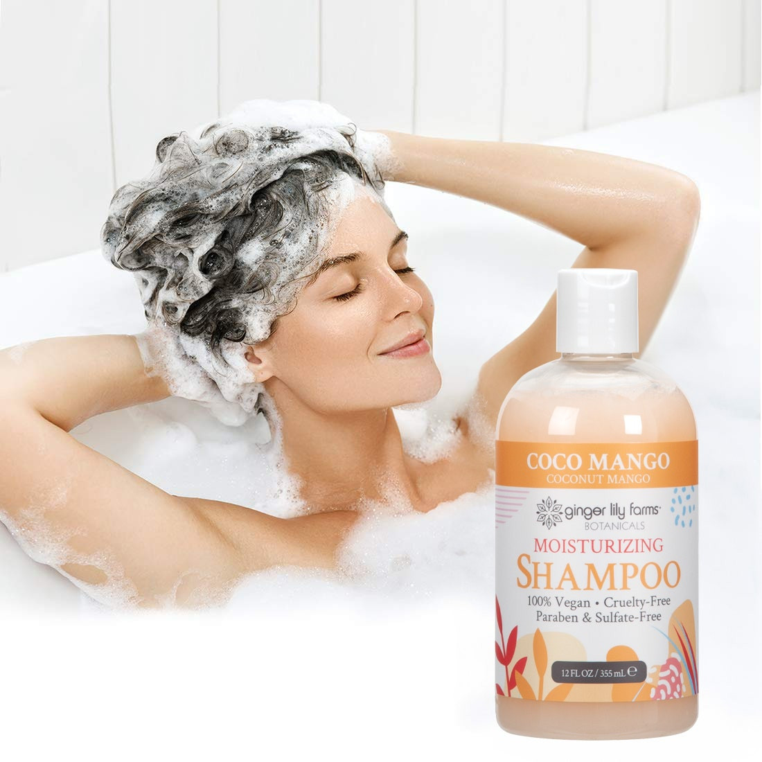 Ginger Lily Farms Botanical Coco Mango Shampoo, 12oz Bottle