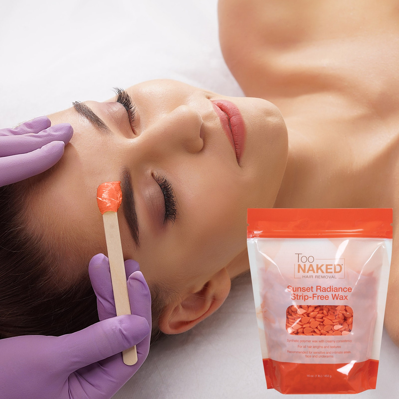 Too Naked Sunset Radiance Strip-Free Wax, 1 pound - TNG Worldwide