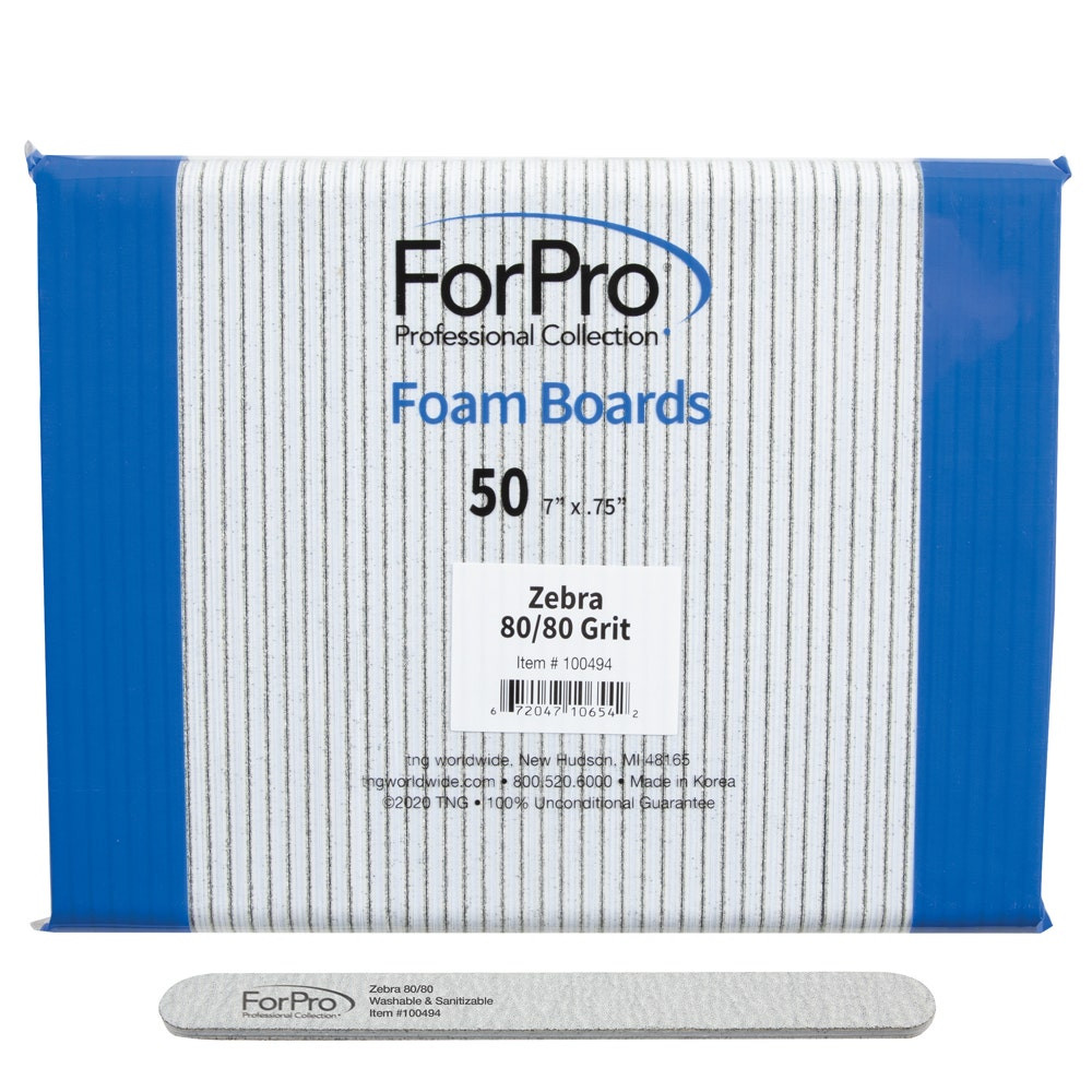ForPro Zebra Foam Board 80/80 Grit 50-Count - TNG Worldwide