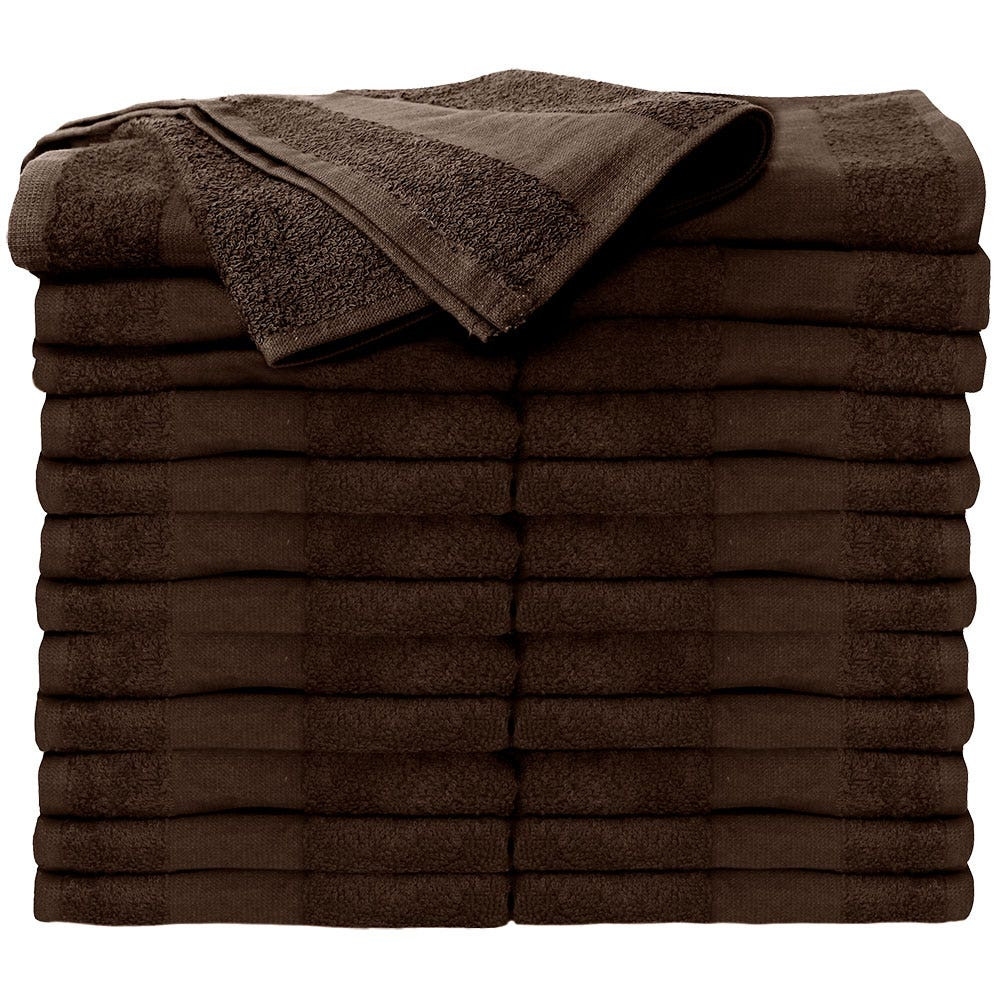 ForPro Premium Bleach Tough Salon Towels Chocolate 24-Count - TNG