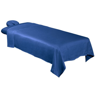 ForPro Premium Microfiber 3-Piece Massage Sheet Set Ocean Blue