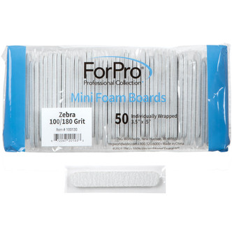 ForPro Zebra Mini Foam Boards 100/180 Grit 50-Count
