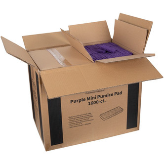ForPro Basics Mini Pumice Pad Purple - Case Pack 4 Boxes, 400-Count Each Box (1600 Total Pieces)