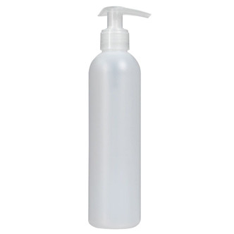 ForPro Cosmo Natural PET Pump Bottle Round 8 Oz.