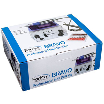 ForPro BRAVO Professional Nail Drill Kit, Purple, Electric Portable Nail E-File Drill for Artificial and Natural Nails, LED Battery, Powerful, Ultra-Quiet Motor, Auto Shutoff Package