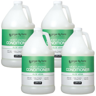 Ginger Lily Farms Club & Fitness Aloe Vera Moisturizing Conditioner, 1 Gallon (Case of 4)