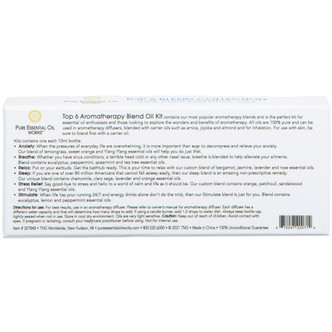 Pure Essential Oil Works Top 6 Aromatherapy Blend Oil Kit