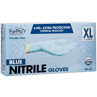 ForPro Blue Nitrile Gloves 4 Mil. X-Large 100-Count