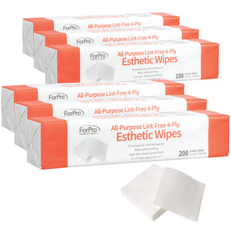 ForPro Esthetic Wipes 2"x2" 200ct 6pk