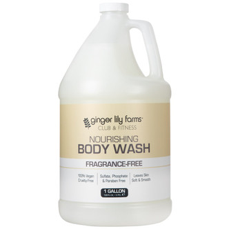Ginger Lily Farms Club & Fitness Nourishing Body Wash Fragrance-Free, 1 Gallon