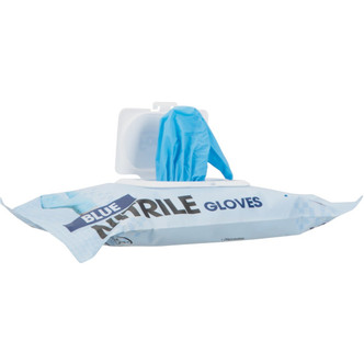 ForPro Blue Nitrile Gloves 4 Mil. Large 30-Count