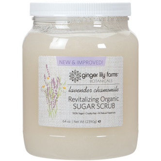 Ginger Lily Farms Botanicals Revitalizing Organic Sugar Scrub, Lavender Chamomile, 64 Ounces