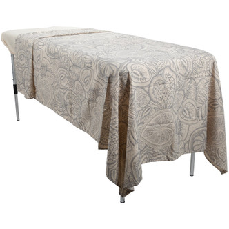 ForPro Premium Designer Microfiber Flat Massage Sheet, Island Tranquility Natural