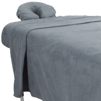 ForPro Luxury TerrySoft Massage Sheet Set Cool Grey