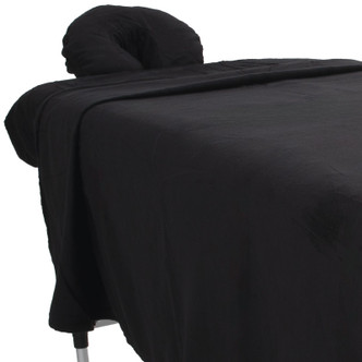 ForPro Luxury TerrySoft Massage Sheet Set Black