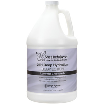 Shea Indulgence 24H Deep Hydration Body Lotion Lavender Chamomile, 1 Gallon