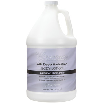 Shea Indulgence 24H Deep Hydration Body Lotion Lavender Chamomile, 1 Gallon
