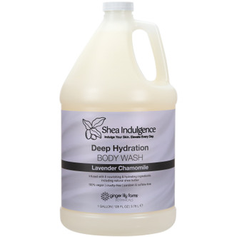 Shea Indulgence Deep Hydration Body Wash Lavender Chamomile, 1 Gallon