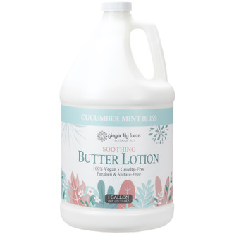 Ginger Lily Farms Botanicals Cucumber Mint Bliss Soothing Butter Lotion, 1 Gallon