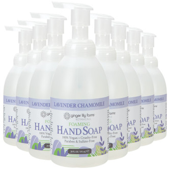 Ginger Lily Farms Botanicals Foaming Hand Soap, Lavender Chamomile, 20 oz. Pump Bottle, Pack of 8